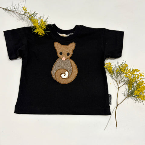 RINGTAIL POSSUM black oversized tee