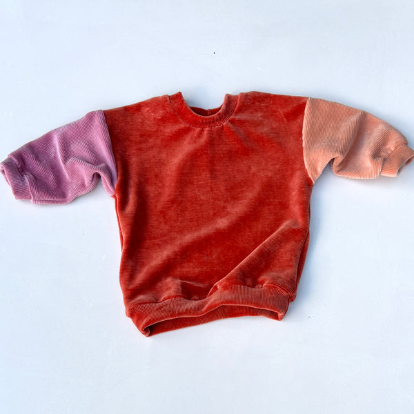 autumn colours VELOUR RIB baggy jumper