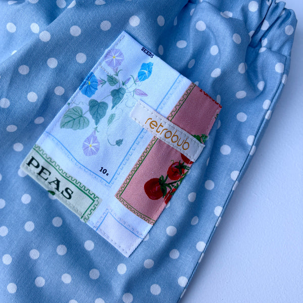 Spotty barrel leg patch pants