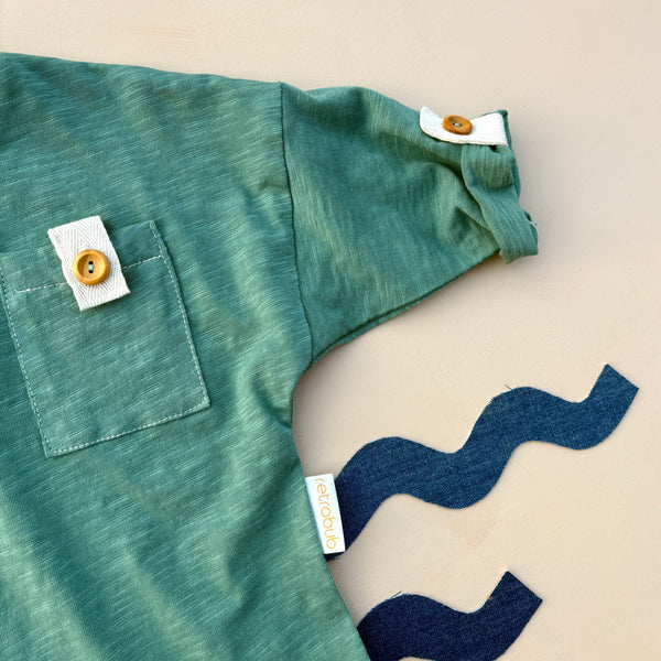 FORREST GREEN slouchy roll-up top