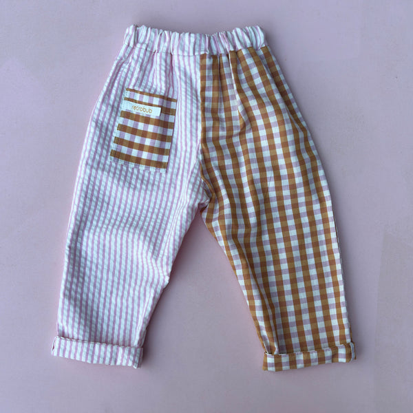 patchwork PLAY pants - pink gingham