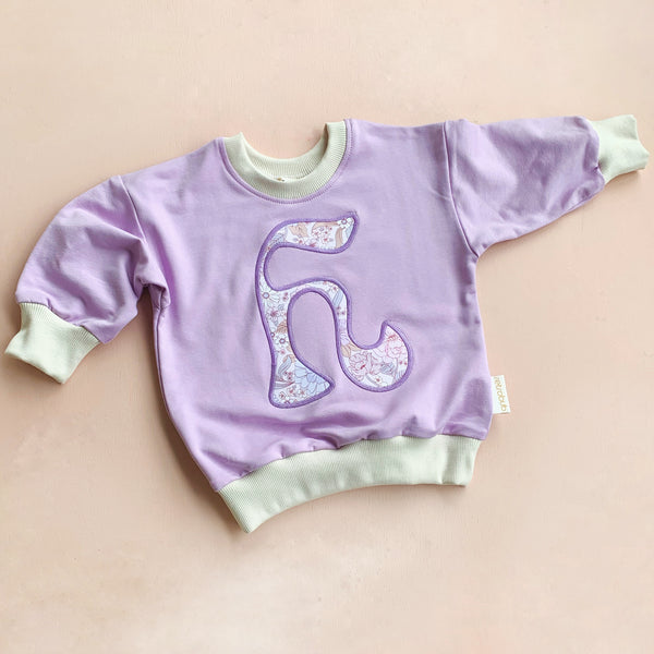 lilac CUSTOM LETTER SWEATER pre-order