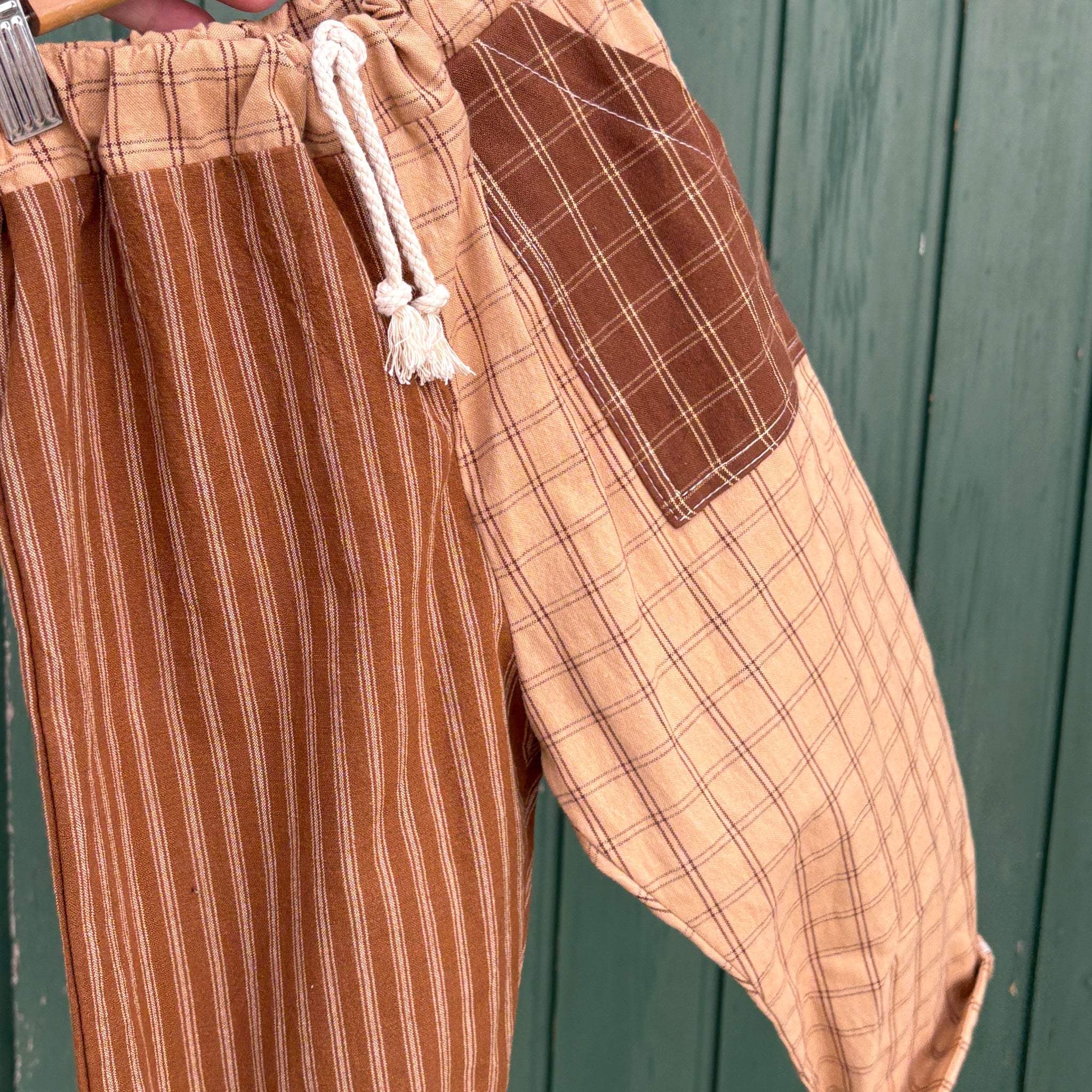 PLAY pants - brown windowpane check