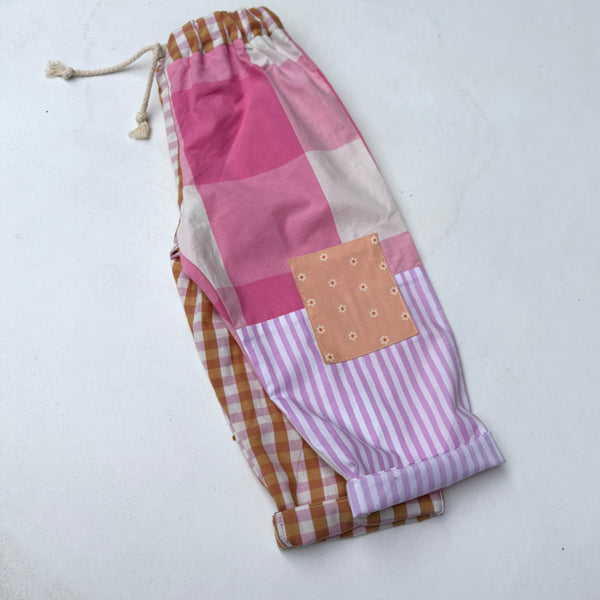 patchwork PLAY pants - pink patches