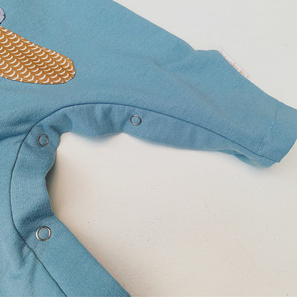 KOOKABURRA baby overalls (dusky blue)