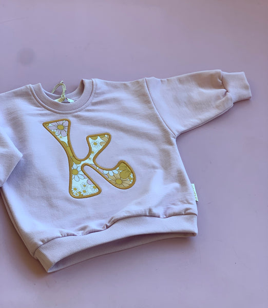 lilac CUSTOM LETTER SWEATER pre-order