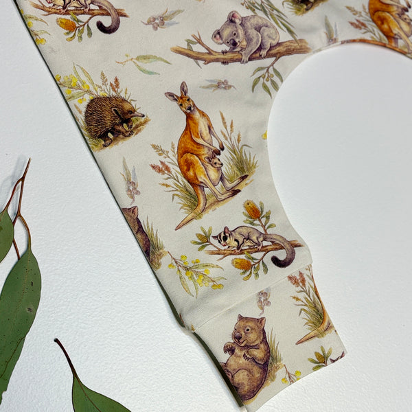 Aussie flora and fauna baby leggings