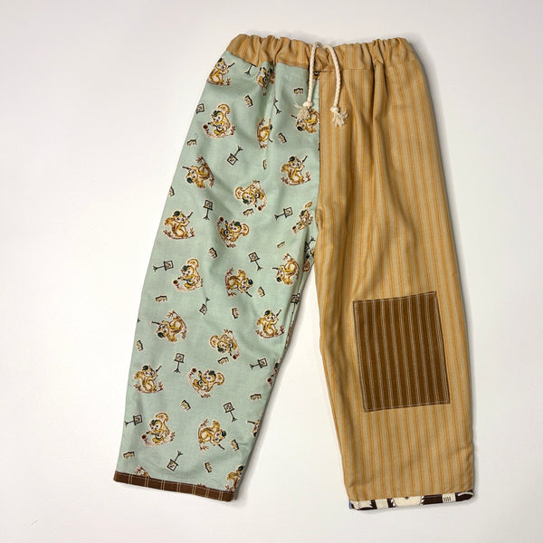 REVERSIBLE play pants -size 4 browns