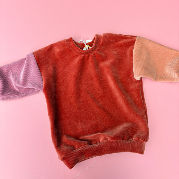 autumn colours VELOUR RIB baggy jumper
