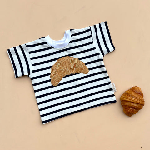 CROISSANT navy stripe tee - sizes 1-5