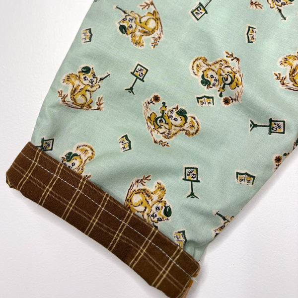 REVERSIBLE play pants -size 4 browns