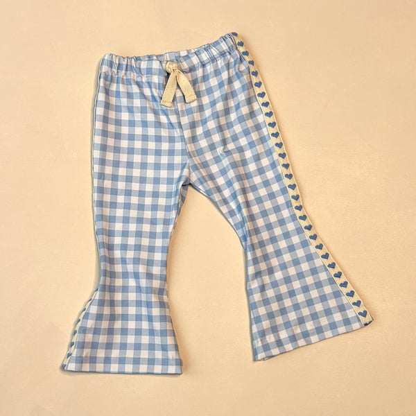 Gingham and hearts bell bottoms