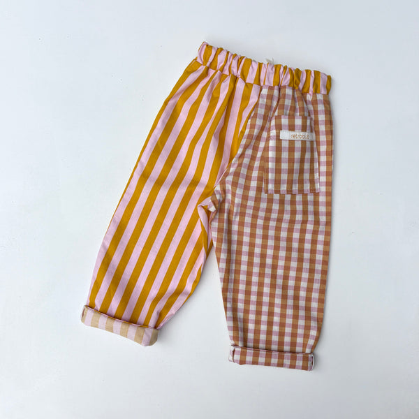 patchwork PLAY pants - pink and yellow