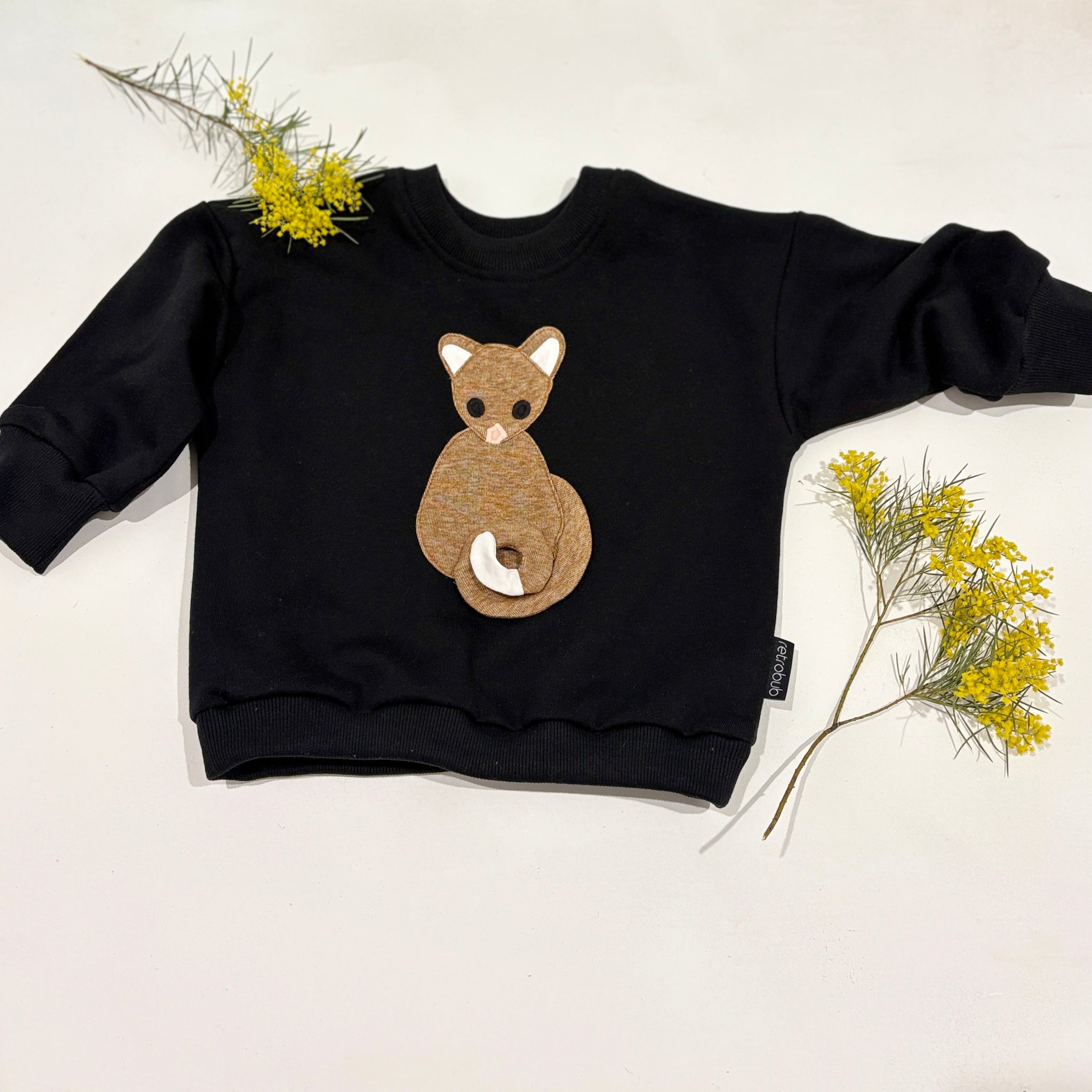 RINGTAIL POSSUM baggy jumper - black