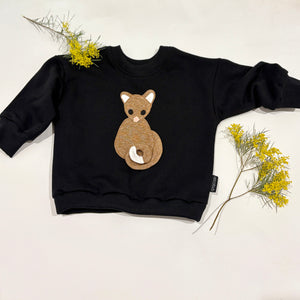 RINGTAIL POSSUM baggy jumper - black