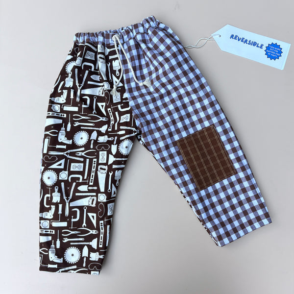 REVERSIBLE play pants - COWBOY & TOOLS