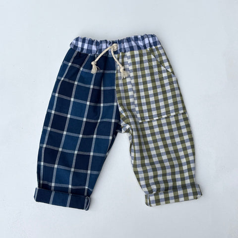 PLAY pants - green and navy gingham
