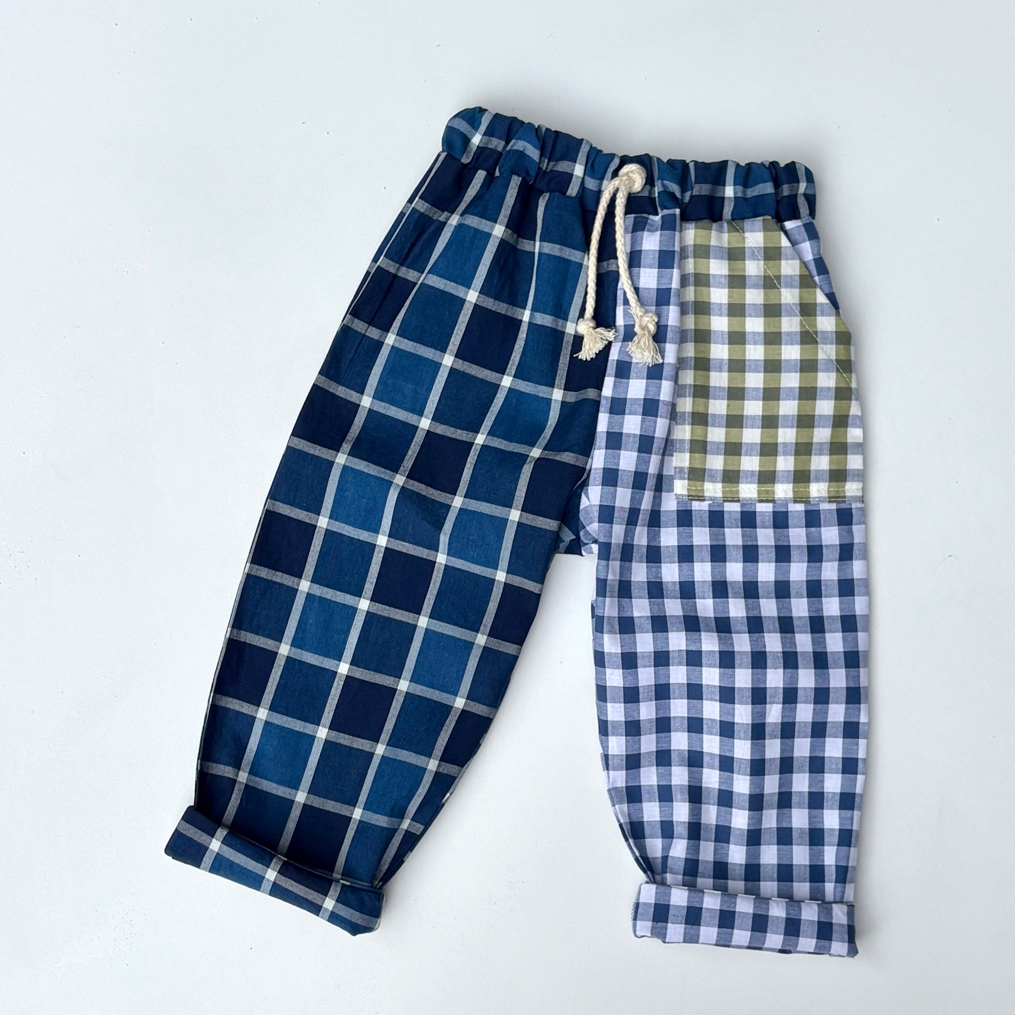 PLAY pants - indigo check