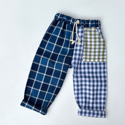 PLAY pants - indigo check