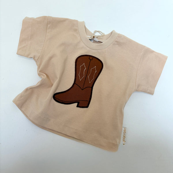 Cowboy boot baby tee