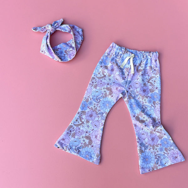Lilac floral topknot headband