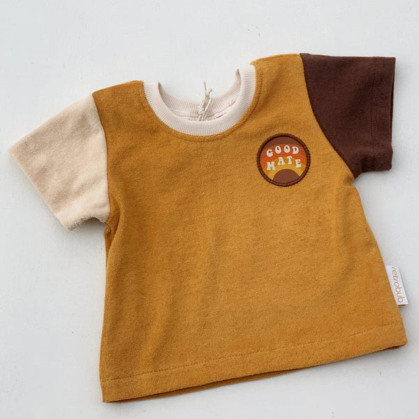 terry towelling GOOD MATE tshirt - caramel