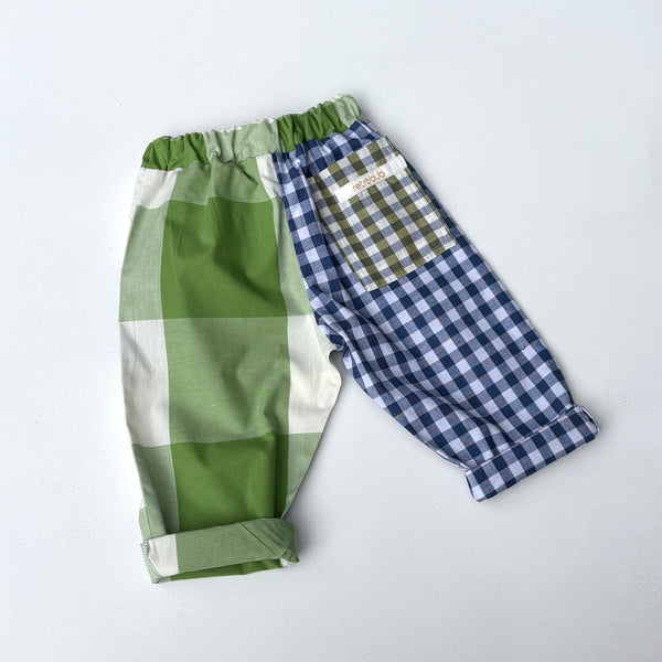 PLAY pants - green and navy gingham