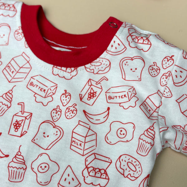 breakfast fun tshirt romper