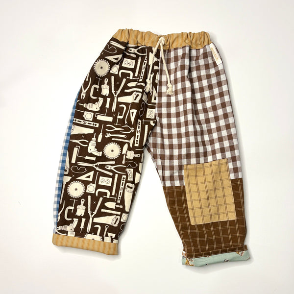 REVERSIBLE play pants -size 4 browns