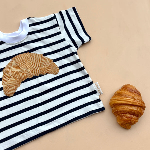 CROISSANT navy stripe tee - sizes 1-5