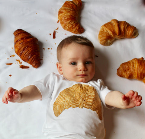 CROISSANT baby tee - white