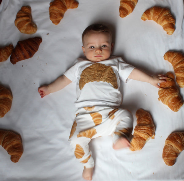 CROISSANT baby tee - white