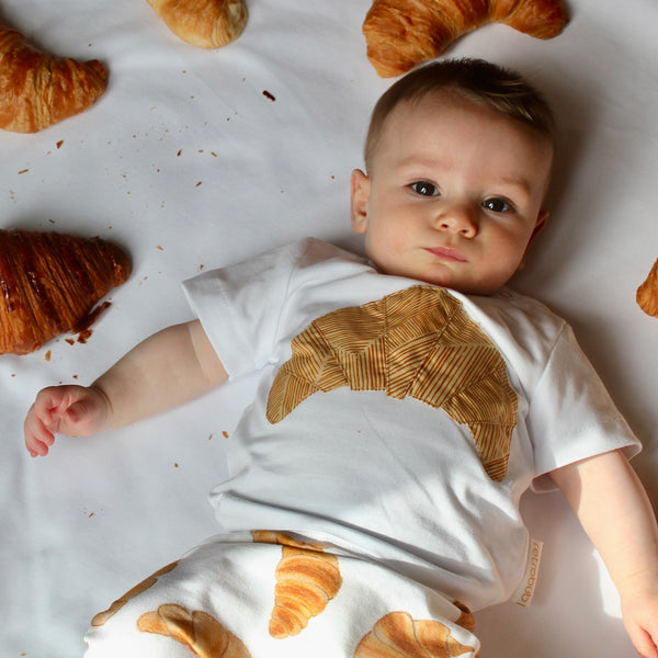 CROISSANT baby tee - white