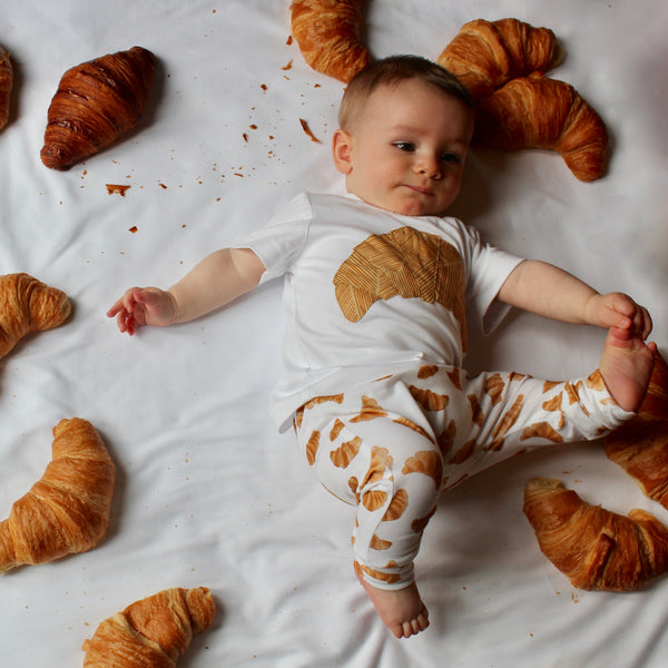 CROISSANT toss leggings - white smaller scale
