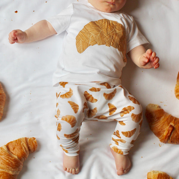 CROISSANT toss leggings - white smaller scale
