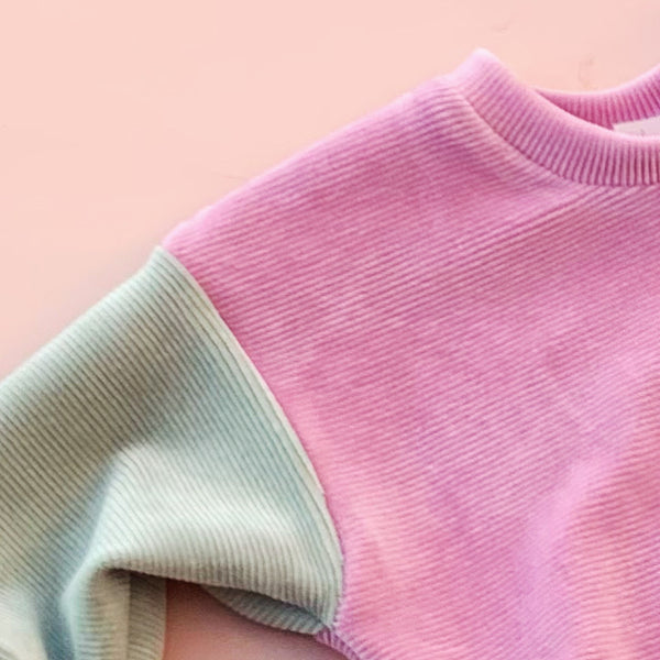 VELOUR RIB baggy jumper - GELATI