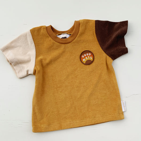 terry towelling GOOD MATE tshirt - caramel